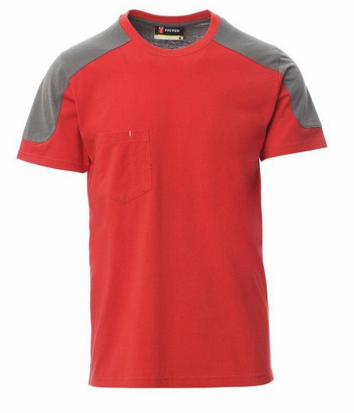 T-shirt Payper Corporate  165gr bicolore Rosso grigio