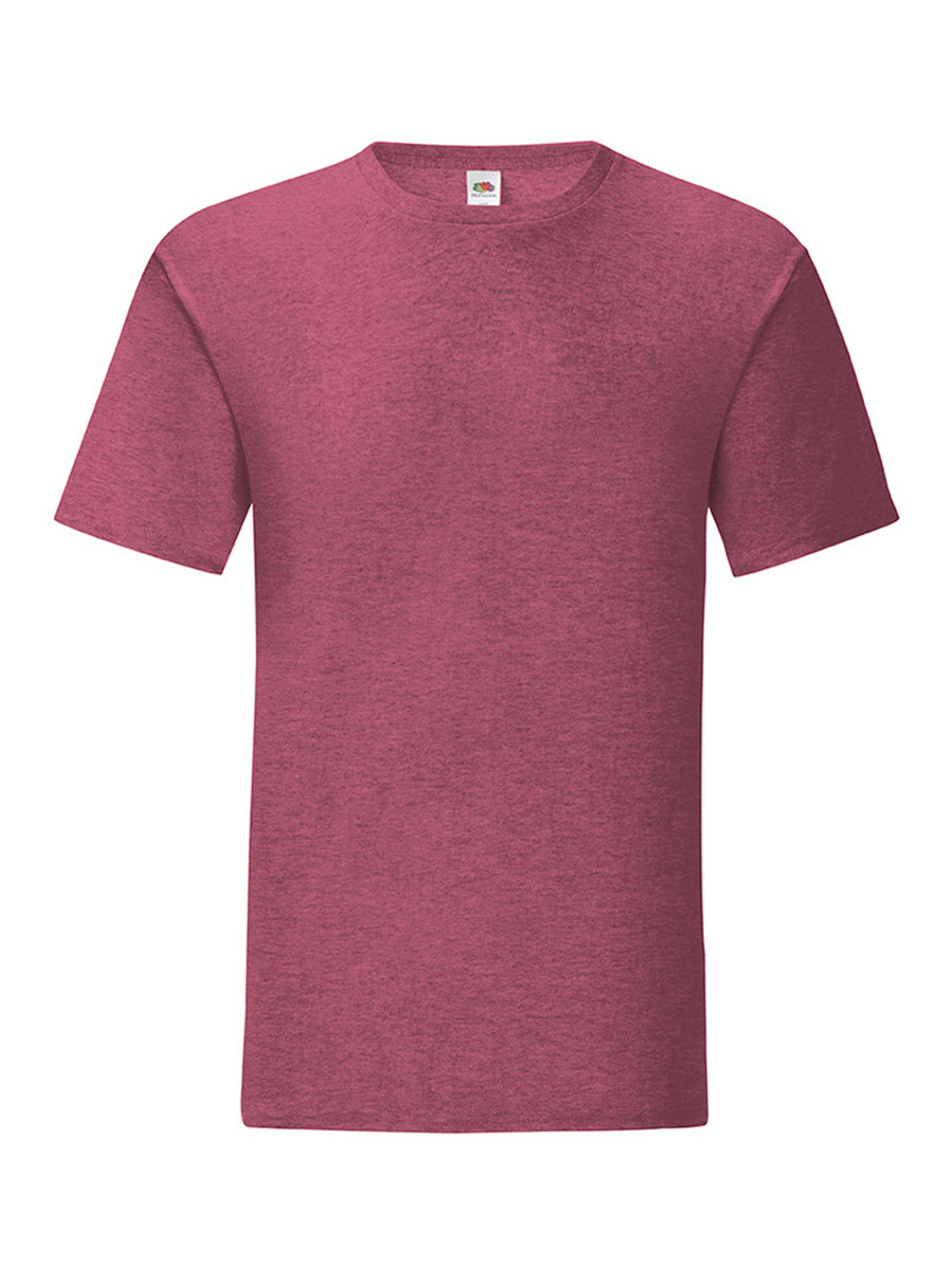 T-shirt Iconic Fruit 150gr 100% cotone HEATHER BURGUNDY granata