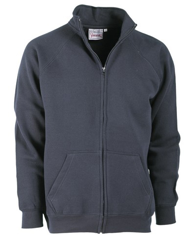 Felpa unisex zip totale marsupio 280 gr cotone/poliestere blu navy