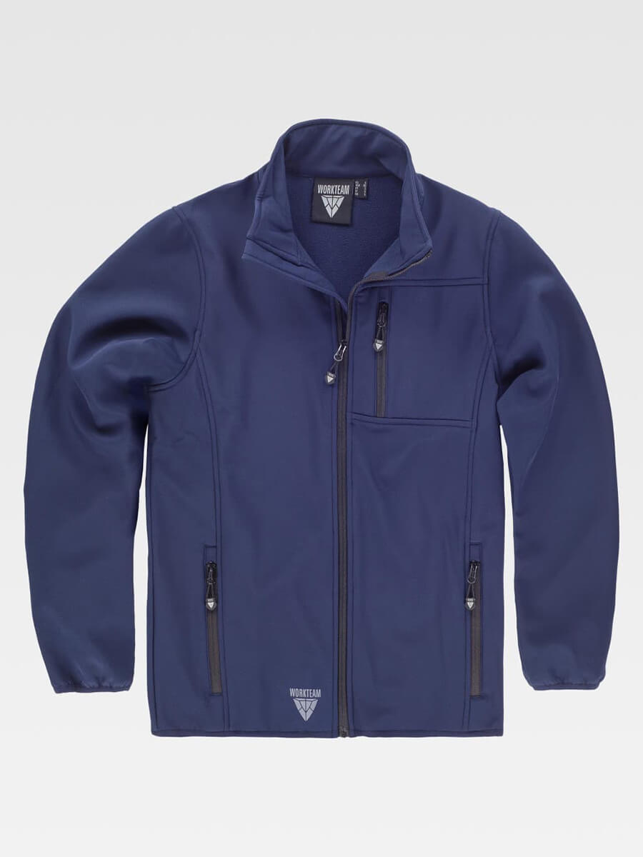 Giacca softshell doppio strato workshell colore Blu Navy
