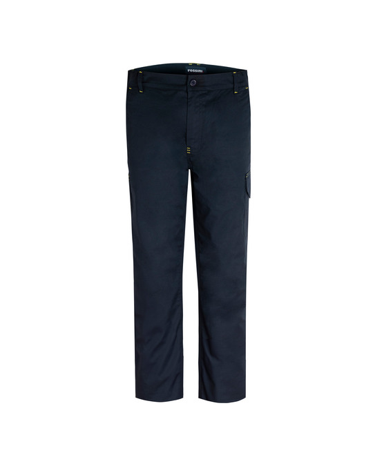 Pantalone R-SMART invernale Rossini 330gr 98%cotone 2%elastan multitasche BLU NAVY