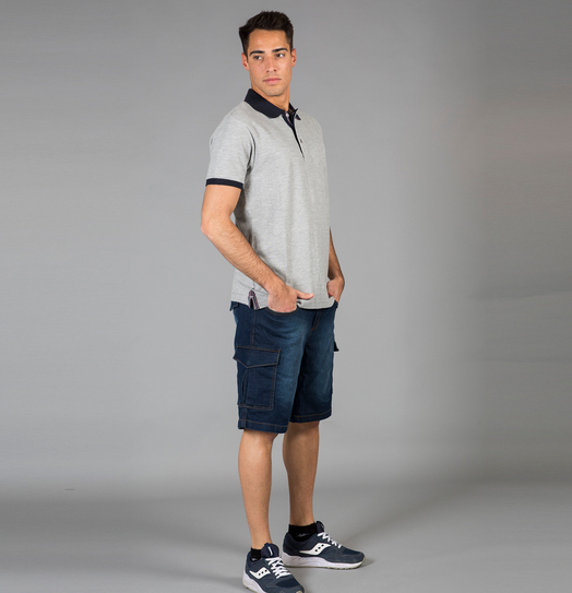 Bermuda Houston Indigo Elasticizzato 81%cot 17%pol 2%elast