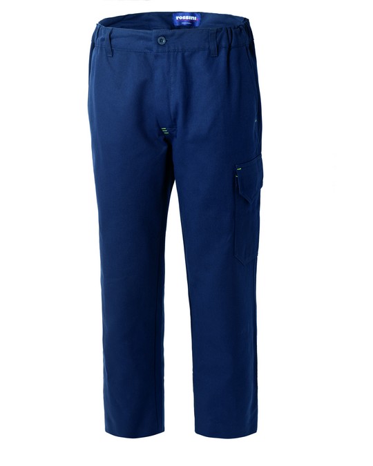 Pantalone Bremboplus Rossini 260gr 100%cotone irrestringibile multitasche BLU NAVY