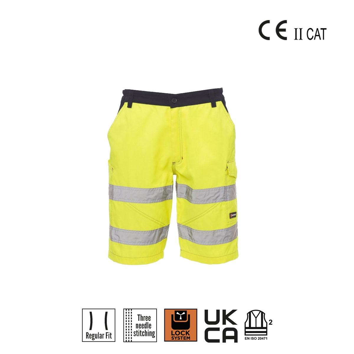 Bermuda uomo Payper Alta visibilità Giallo classe 2 craft