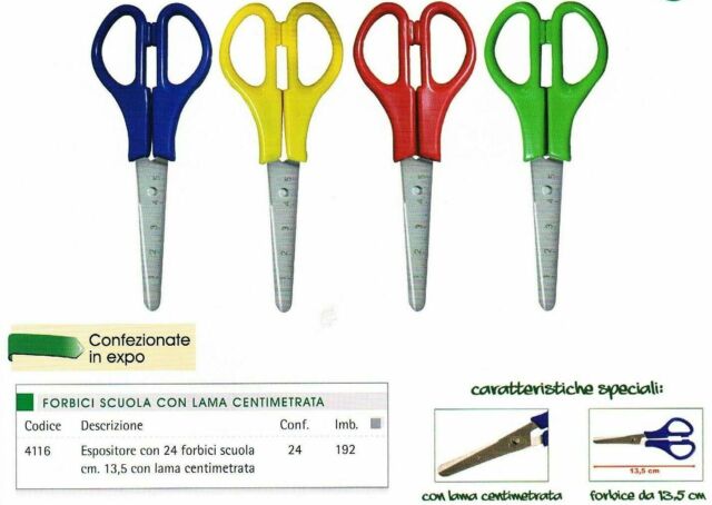 Forbice Scuola 13,5 cm Lama Centimetrata